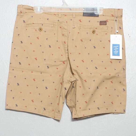 Jachs New York NWT Stretch Twill palm tree print khaki shorts - Picture 2 of 14